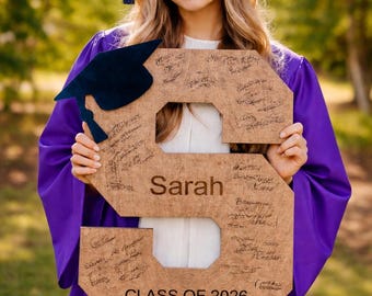 Large Personalized Graduation Guestbook Sign, Class of 2026, gifts for grad, graduation party table decoration, senior picture photo prop