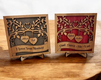 Custom Wood Sign, Engraved Love Quote, Anniversary Wedding Gift