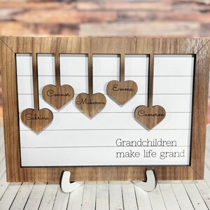 Grandchildren make life grand plaque, gifts for grandparents, shiplap signs, grandparents day, gifts for Mother’s Day, gifts for her.