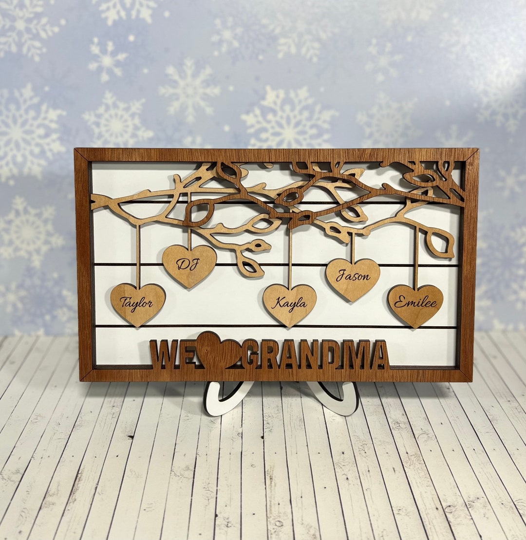 Personalized Wood Engraved Plaque for Mom, Gifts for Grandma, Mother’s ...