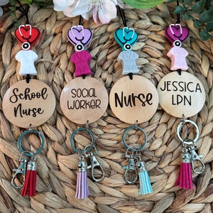 Beaded breakaway nurse lanyard, lanyard for ID, gifts for nurses, nurse appreciation, scrub lanyard, nursing school lanyard keychain