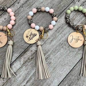 Beaded tassel wristlet for bachelorette party