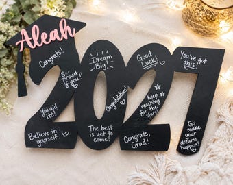 2026 2027 Personalized Graduation Wood Guestbook Sign, Class of 2026/2027 Party Decor