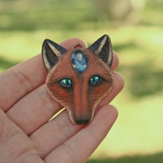 Clay Red Fox Totem Polymer Clay Fox Fox 