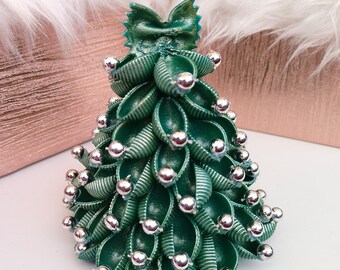 Handmade Pasta Christmas Tree/Xmas Decorations/green Table Ornaments in the UK