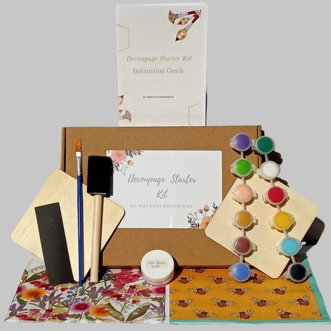 Christmas Gift Secret Santa Decoupage Starter Kit for Beginners