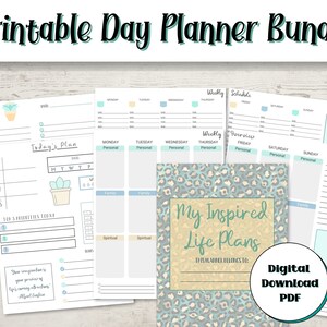 Mint Gold and Navy Printable Planner | Etsy