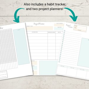 Mint Gold and Navy Printable Planner | Etsy