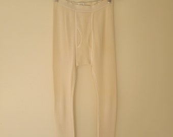 Vintage Thermal Knit Base Layer 100% Cotton Legging Outdoor men's SM/MED