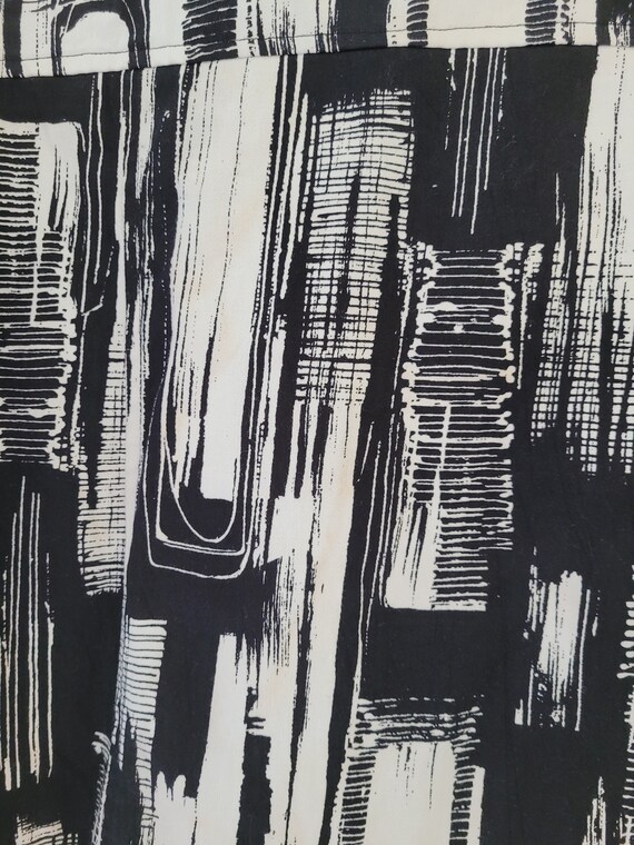 80s Abstract Black & White Print KEREN HART Butto… - image 7
