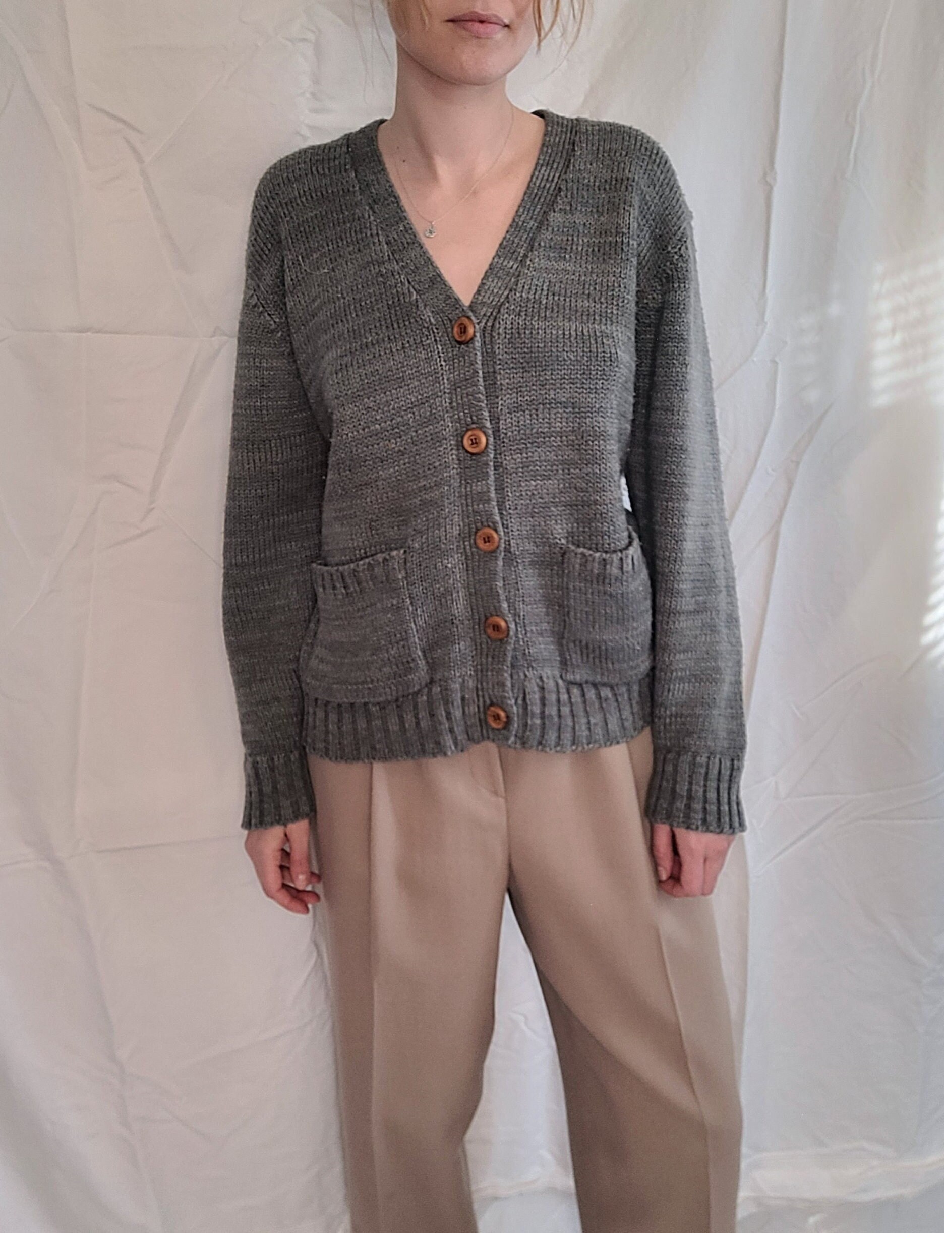 国内初の直営店 Vintage Gray Size Unisex Pockets With Cardigan Button-up トップス