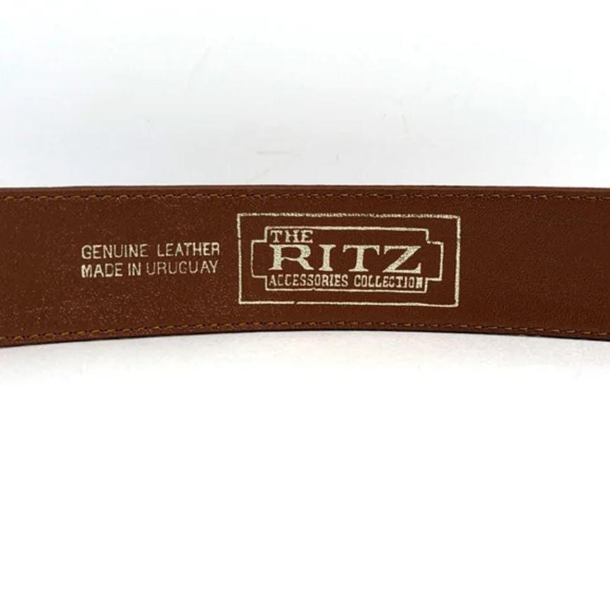 Ceinture En Cuir The Ritz Marron Taille S - Occasion - Fabriquée En Uruguay