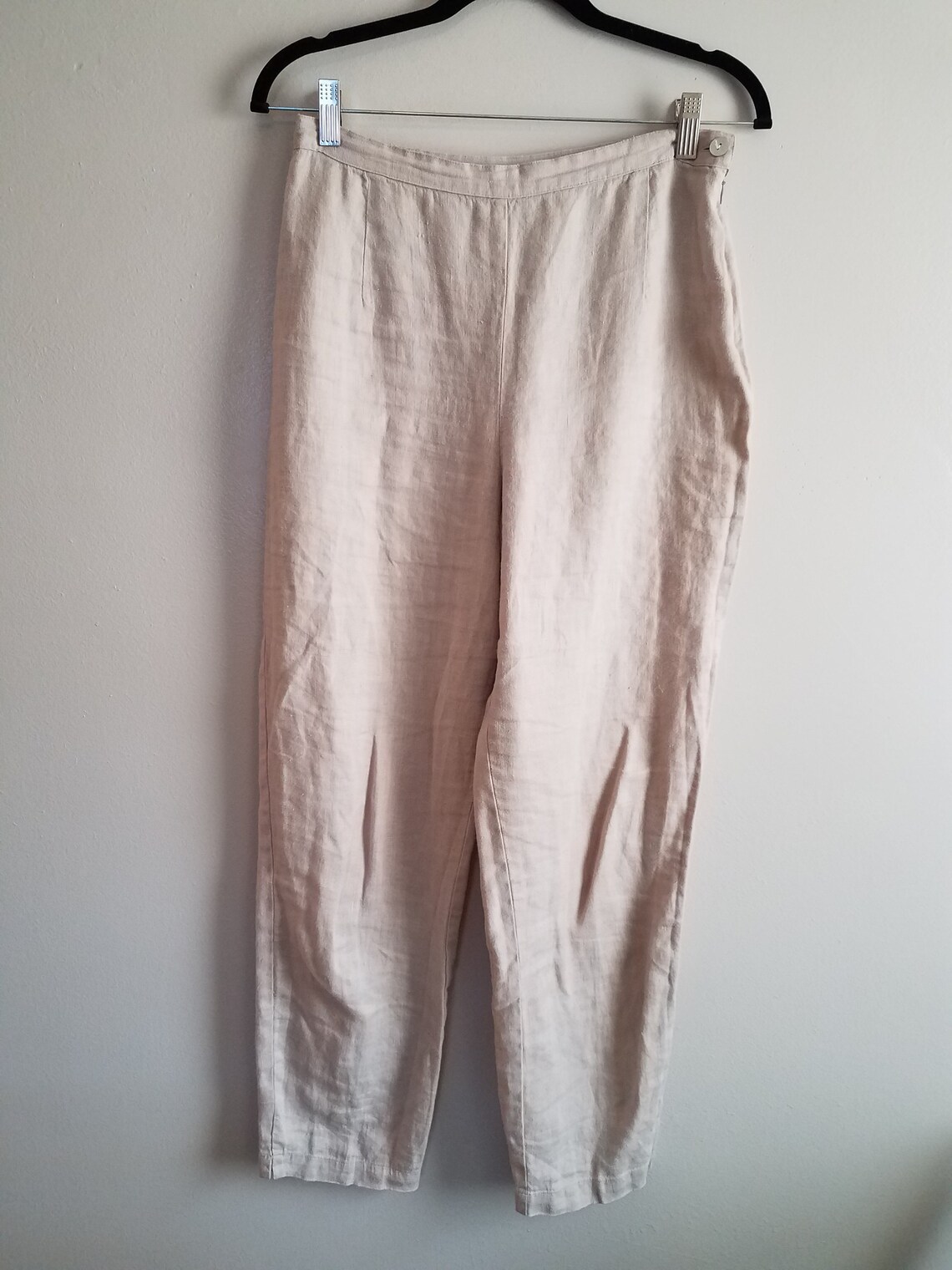 80s CHICO'S Stone-colored Linen Pants Women's Size 1 - Etsy