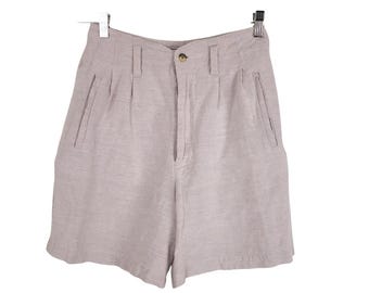 Vintage PALMETTO'S Linen Pleated Shorts 26in waist