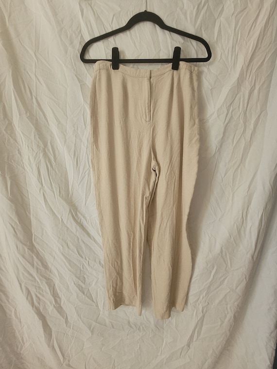 women's vintage casual cream-colored trousers - image 5