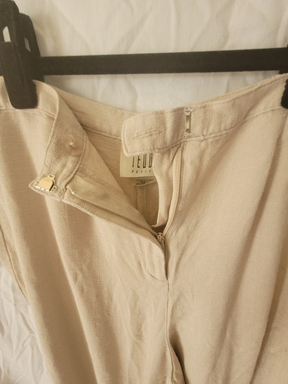 women's vintage casual cream-colored trousers - image 3