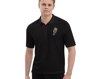 Embroidery Polo Lucky Cat Embroidery Men's Premium Polo