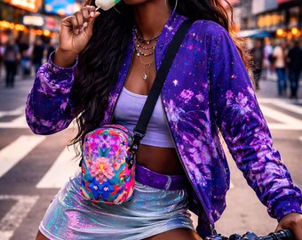 Flowers Disco (Utility crossbody bag)