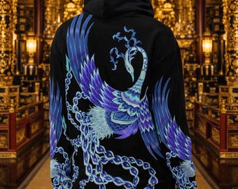 Hoodie cool design Blue Fenix Unisex Hoodie Japanese Anime style Manga character mood streetwear fashion