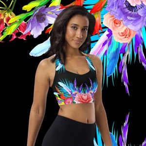Punk Flowers(Longline sports bra)