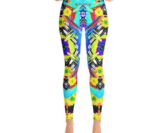 Yoga Leggings Flower print colorful leggings lover stretch flexible texture Gym fitness sport wear leggings for work out
