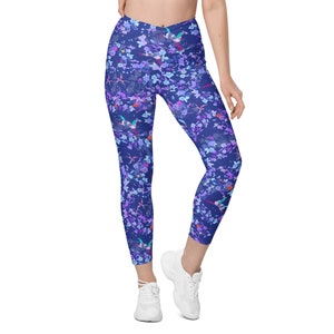 Yoga leggings active wear colorful print animal lover graphic design cute design Yoga leggings Dance fitness sportswear