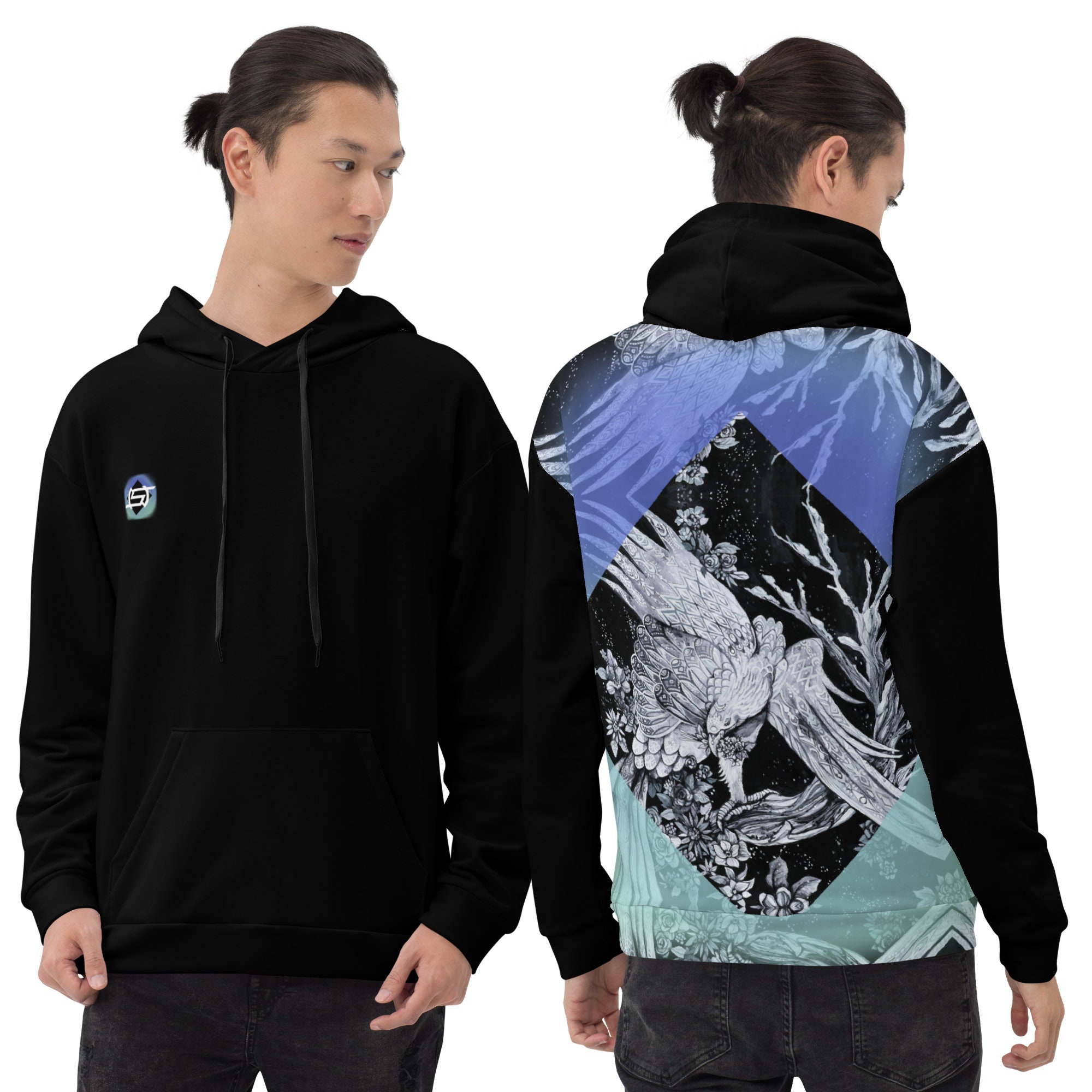 White Eagle AURORA (unisex Hoodie),japanese Illustration - Etsy