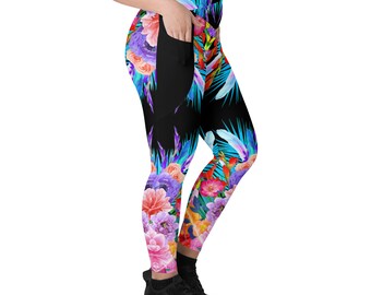Yoga Leggings for fitness dance running colorful flower print beautiful graphic leggings for Yoga lover fitness gym sportswear