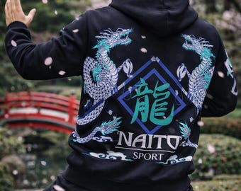 Twin Dragons (Unisex zip hoodie)