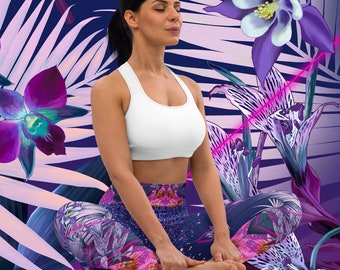 Yoga Leggings for fitness dance running colorful flower print  beautiful graphic leggings for Yoga lover fitness gym sportswear