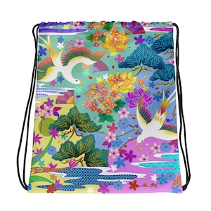 Dancing Birds (Kordelzugtasche)