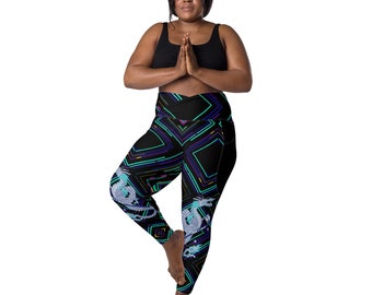 Twin Dragon (Crossover leggings with pockets)