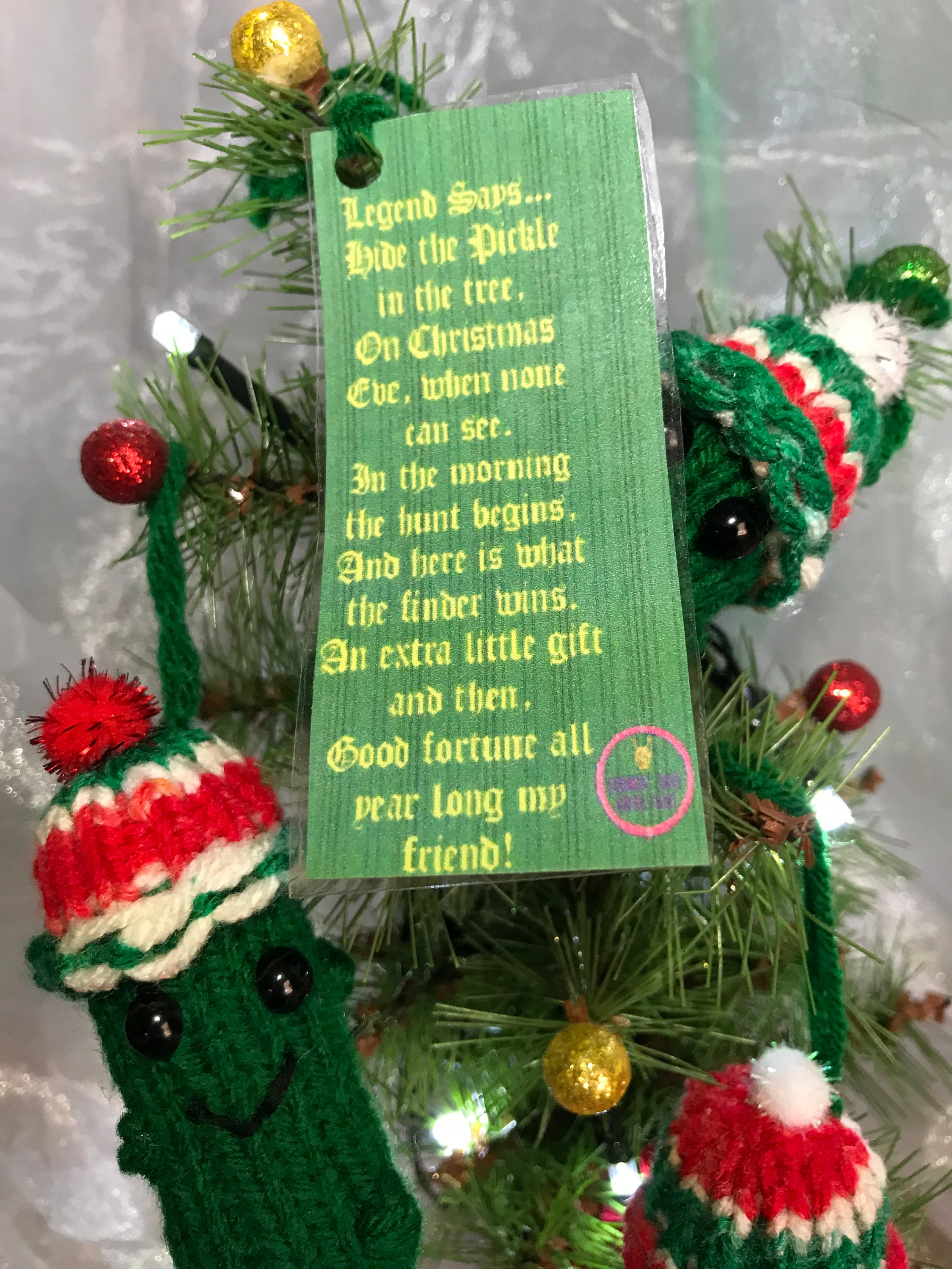 Loomed Pickle Ornament With Poem Legend of the Christmas | Etsy
