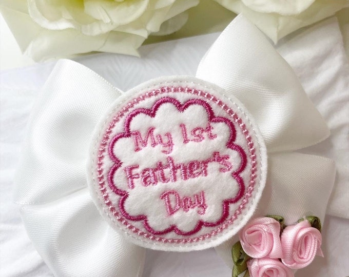 My 1st Father's Day Bow: Baby Headband or Clip