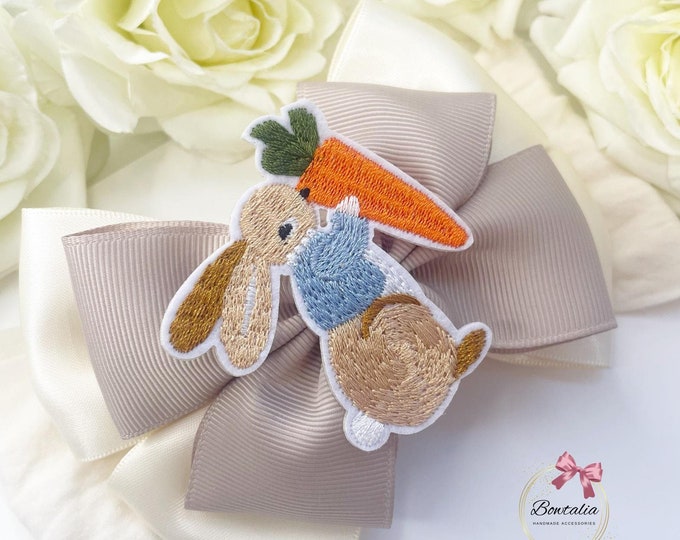 Bunny Rabbit Bow: Handmade Easter Hair Bow