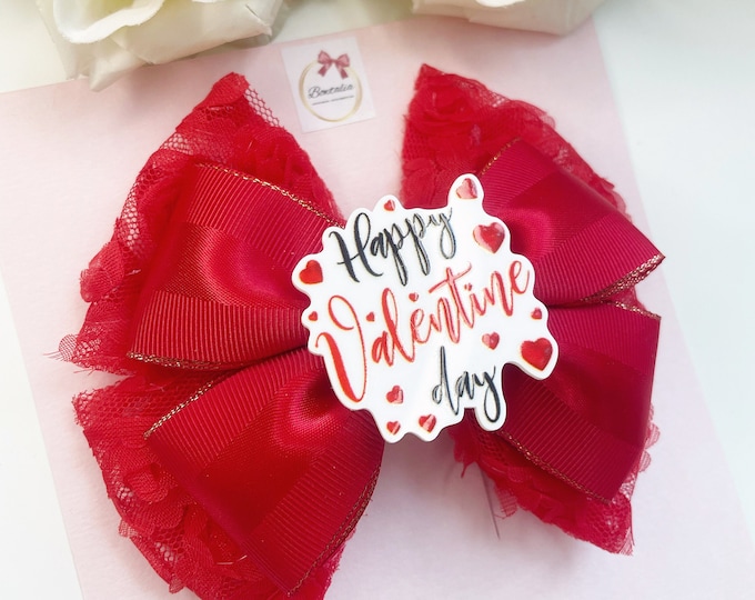 Valentines bows | red bows | valentines bow clips | valentines baby bows | valentines headbands | happy valentines day bows | baby girl bows