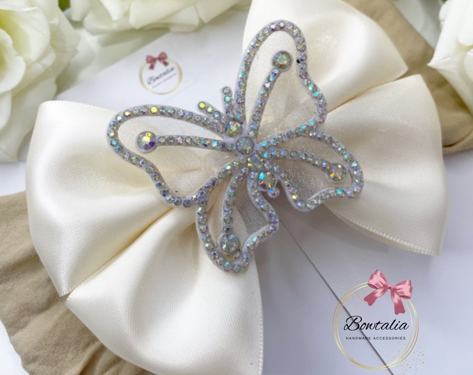 Baby Headband: Sparkly Butterfly Bow, Girls Hair Accessory