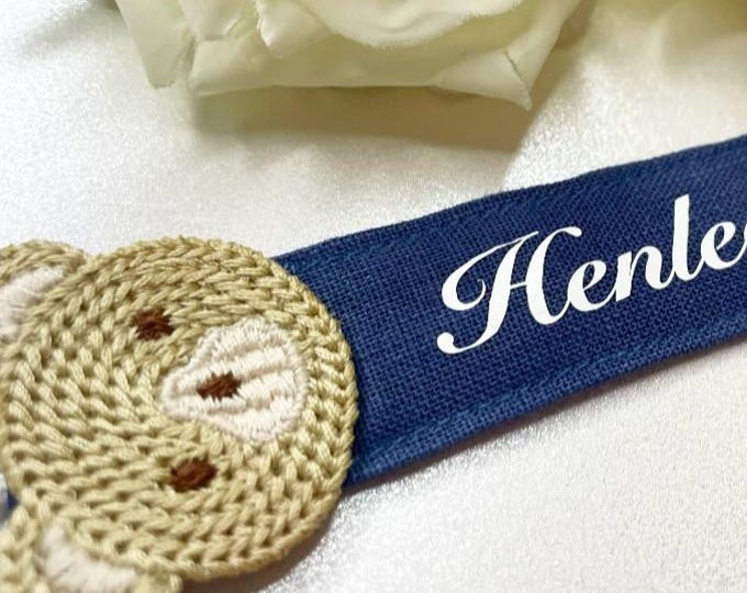 Personalized Bear Dummy Clip: Custom Pacifier Clip