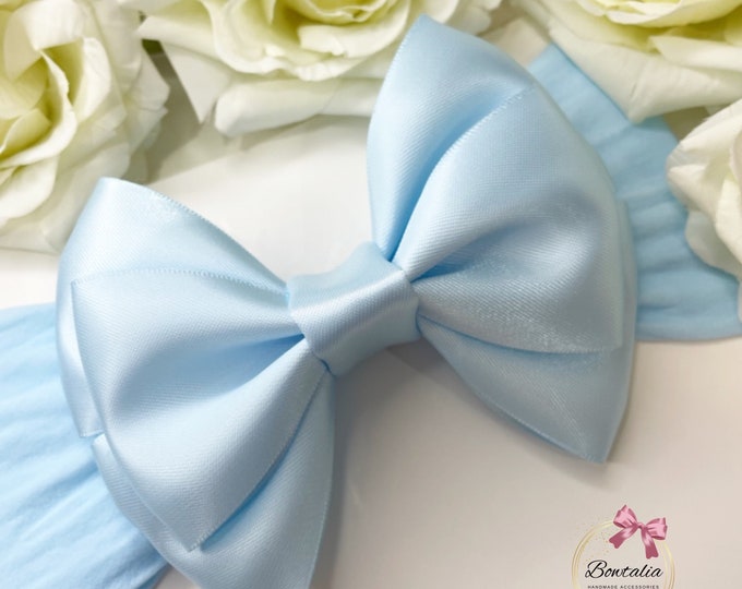 Baby Girl Bow Headband: Thick Nylon, Classic Style