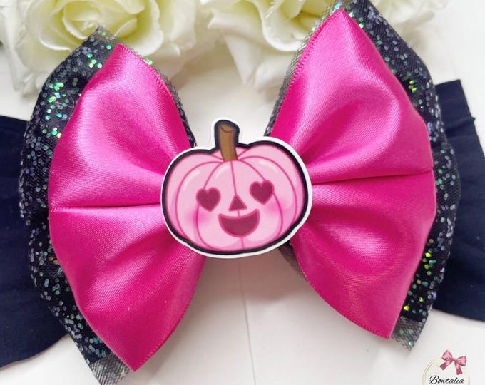 Halloween Ghost Baby Bow: Layered Hair Clip or Headband