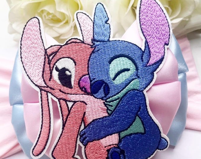 Character Bow: Baby Headband or Clip - Pink & Blue