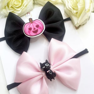 baby bows for halloween | Halloween hair bows | baby bows | black bows | baby halloween bows | pumpkin bows | black cat bows | halloween