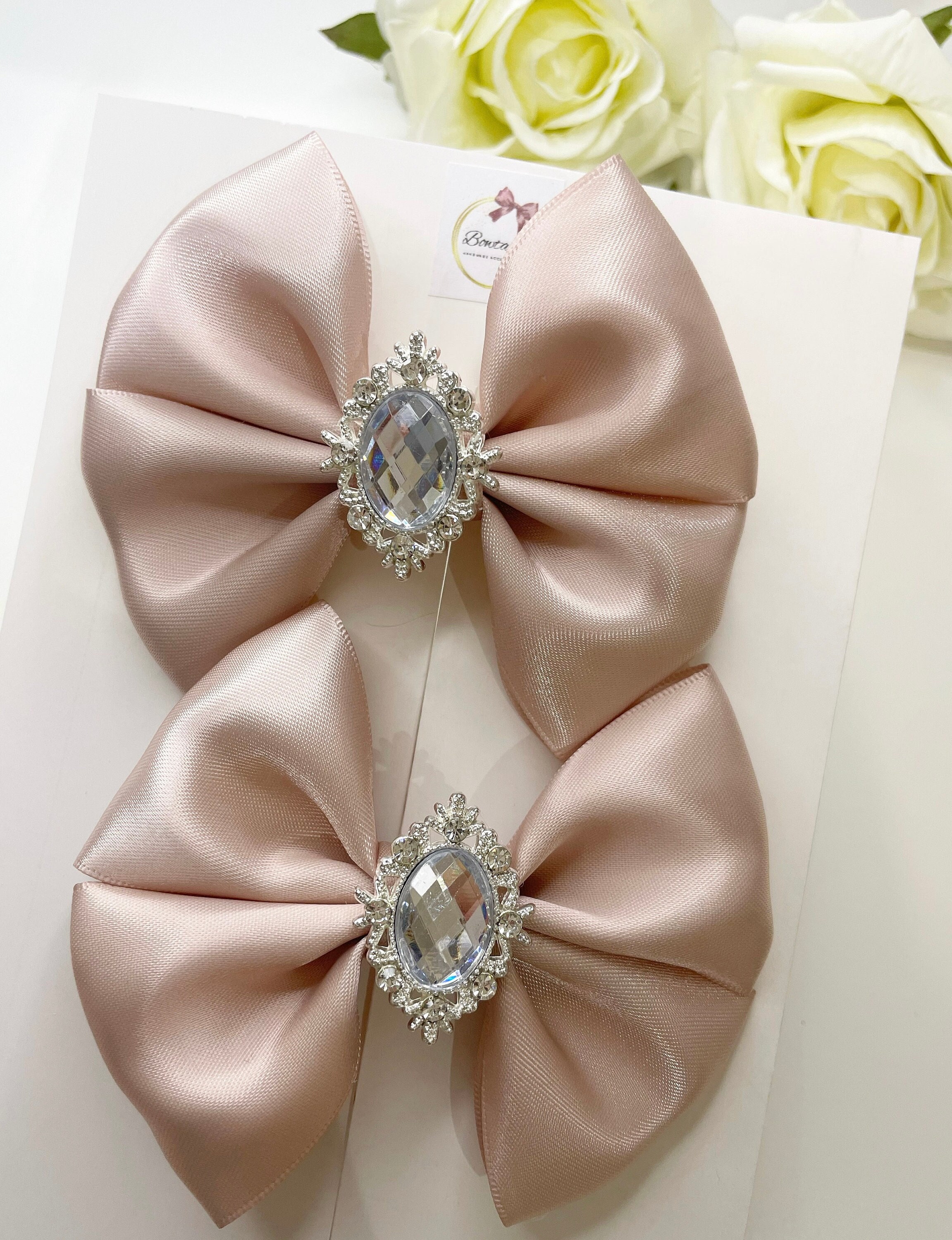 Girls Hair Clips | Matching Pigtail Clips | Girls Hair Bows