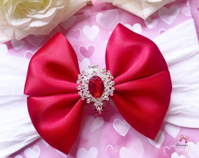 Baby headbands, girls hair accessories, red bows, valentines bows