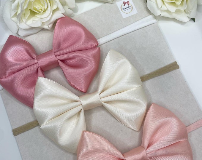 Baby Bow Headband Set: Summer Mini Bow Bundle