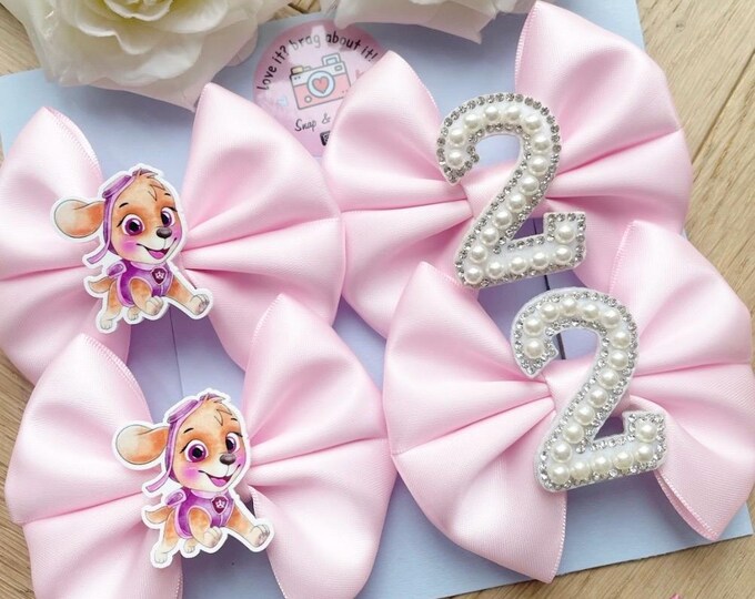 Girls birthday bow bundle