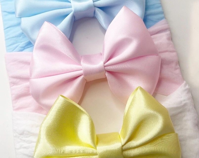 Classic Baby Bow Headband: Soft Nylon, Newborn Gift