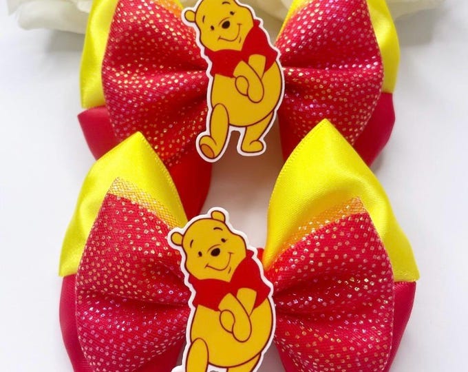 Character Hair Bow Clips - Handmade Party Accessories - Set of 2