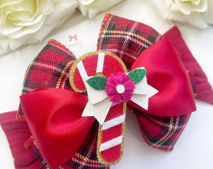 Christmas bow | candy cane bow