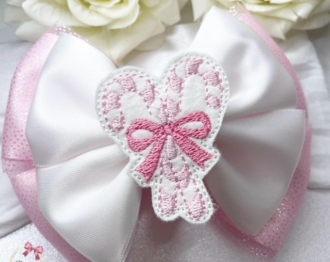 Candy cane baby headband, Christmas bows, Hair accessories, Festive headbands